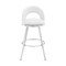Armen Living Lottech Swivel Counter Stool in Brushed Stainless Steel with White Faux Leather 840254335370 - alternate 8
